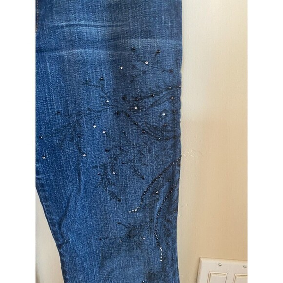 Karen Kane Embellished Dark Wash Jeans Sz.6 - Picture 3 of 4